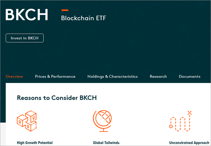 グローバルXブロックチェーンETF(BKCH)