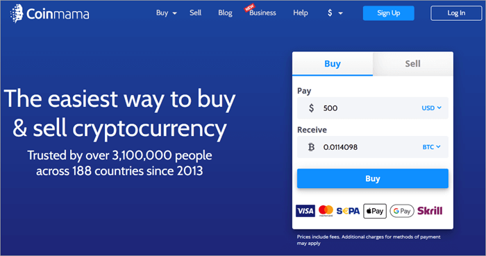 Coinmama - 英国でビットコインを購入する方法。